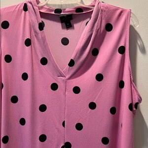 Worthington Pink and Black Sleeveless Top